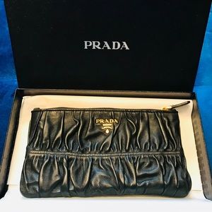 Prada small black clutch